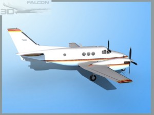 falcon3d e90 king air f03 Modelo 3D