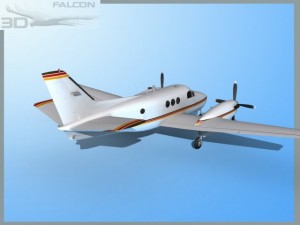 falcon3d e90 king air f03 Modelo 3D