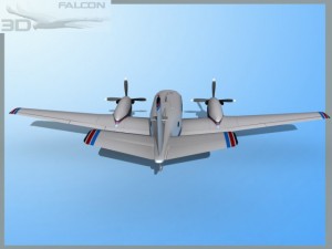 falcon3d e90 king air f04 3D 모델
