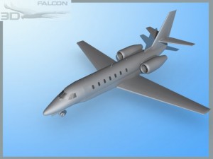 falcon3d citation sovereign c680 fbase model Modelo 3D