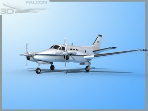 falcon3d e90 king air f05 3D Model