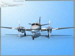 falcon3d e90 king air f05 3D Model
