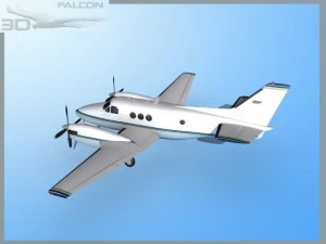 falcon3d e90 king air f05 3D Model