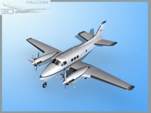 falcon3d e90 king air f05 3D Model