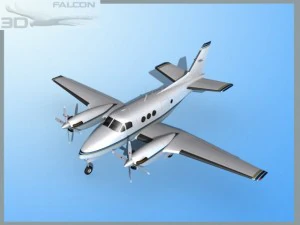falcon3d e90 king air f05 3D Model