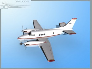 falcon3d e90 king air f06 Modelo 3D