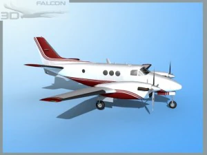 falcon3d e90 king air f07 3D Model
