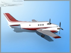 falcon3d e90 king air f07 Modelo 3D