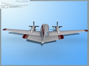 falcon3d e90 king air f07 Modelo 3D