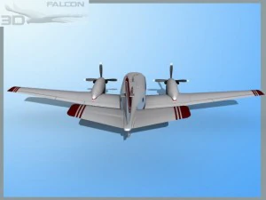 falcon3d e90 king air f07 3D Model