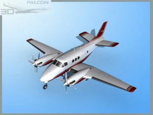 falcon3d e90 king air f07 3D Model