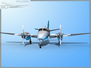 falcon3d e90 king air f08 3D Model