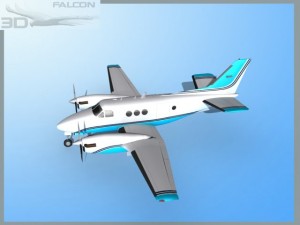 falcon3d e90 king air f08 3D Model