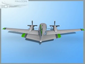 falcon3d e90 king air f09 3D Model