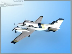 falcon3d e90 king air f11 3D Model