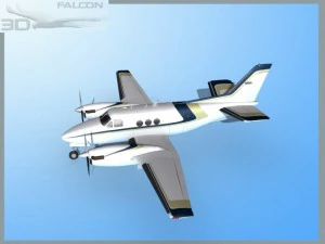 falcon3d e90 king air f11 3D Model