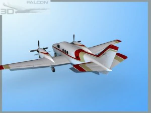 falcon3d e90 king air f12 3D Model