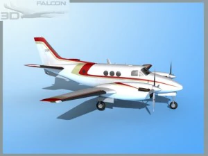 falcon3d e90 king air f12 3D Model