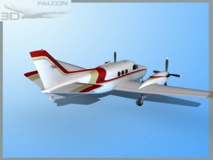 falcon3d e90 king air f12 Model 3D