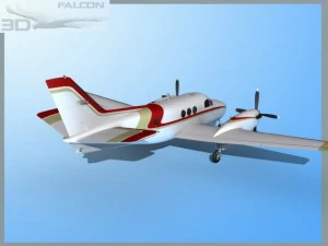 falcon3d e90 king air f12 3D Model