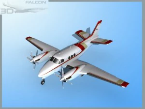 falcon3d e90 king air f12 3D Model