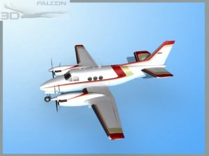 falcon3d e90 king air f12 3D Model
