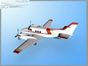 falcon3d e90 king air f12 3D Model