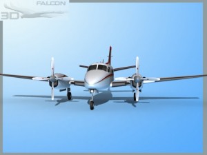 falcon3d e90 king air f12 Model 3D