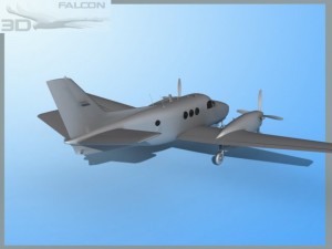 falcon3d e90 king air fbm 3D Модель