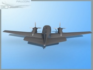 falcon3d e90 king air fbm 3D Модель