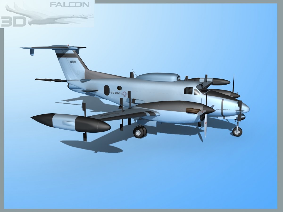 Rc 3d model. Rc12 Huron чертежи. Beech RC-12p Huron. 1/72 Beech RC-12k.