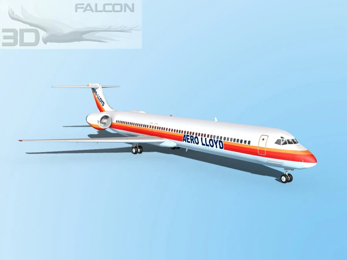 falcon3d md 80 aero lloyd 3D Model .c4d .max .obj .3ds .fbx .stl .blend