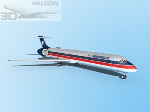 falcon3d md 80 aeromexico 3D 모델