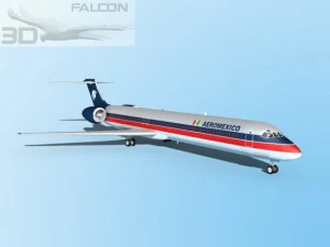 falcon3d md 80 aeromexico 3D Model