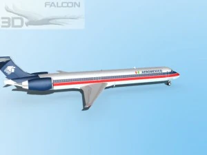 falcon3d md 80 aeromexico 3D Model