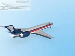falcon3d md 80 aeromexico 3D Model