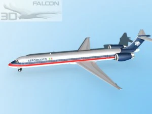 falcon3d md 80 aeromexico 3D Model