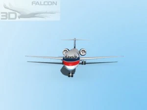 falcon3d md 80 aeromexico 3D Model