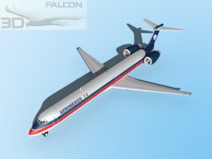 falcon3d md 80 aeromexico 3D 모델