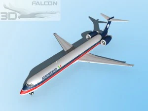 falcon3d md 80 aeromexico 3D Model