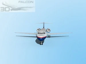 falcon3d md 80 aeromexico 2 3D Model