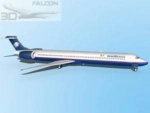 falcon3d md 80 aeromexico 2 3D Model