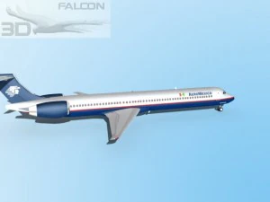 falcon3d md 80 aeromexico 2 3D Model