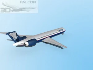 falcon3d md 80 aeromexico 2 3D Model