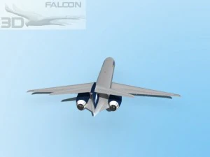 falcon3d md 80 aeromexico 2 3D Model