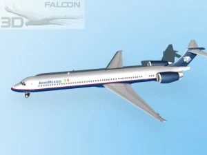 falcon3d md 80 aeromexico 2 3D Model