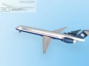 falcon3d md 80 aeromexico 2 3D Model