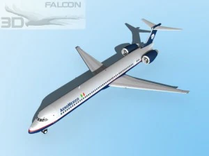 falcon3d md 80 aeromexico 2 3D Model