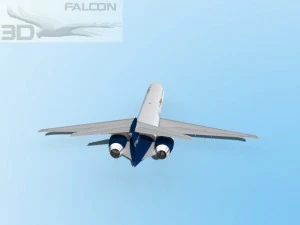 falcon3d md 80 air cargo intl 3D Model