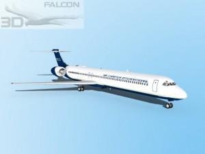 falcon3d md 80 air charter intl Modelo 3D